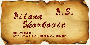 Milana Skorković vizit kartica